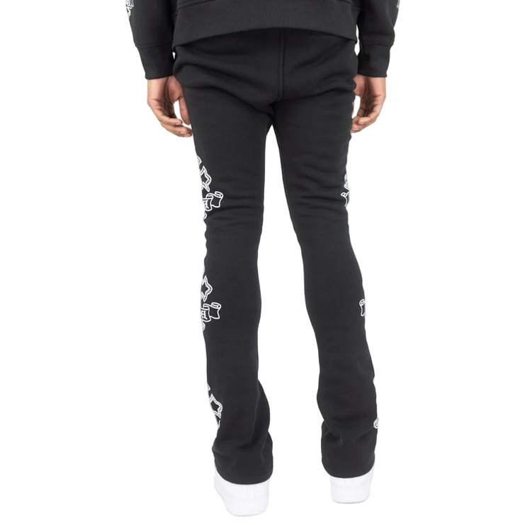 REBEL MINDS CROSS STACKED SWEATPANTS